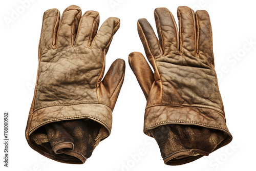 Hunting gloves isolated on white background created with Generative Ai