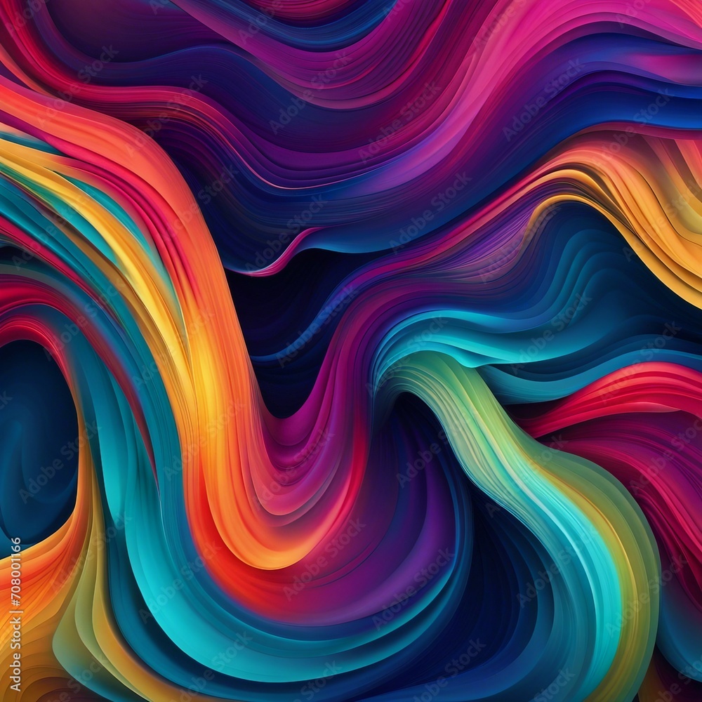 Fototapeta premium colorful wave abstract illustration background