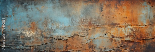 Texture of an old, scratched and rusty grunge concrete and metal structure