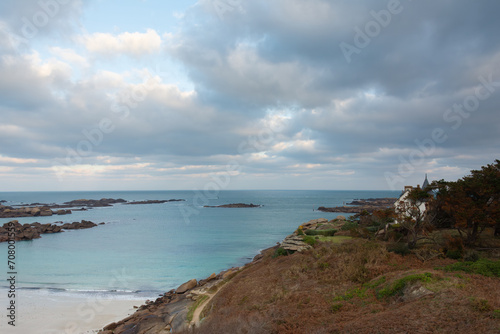 Magnifique paysage de la côte de granit rose en Bretagne - France