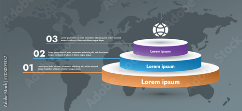 This infographic image shows a complex diagram showing the sequence of steps in a business process. Stages of development represented by colored shapes and numerical values indicating success.
