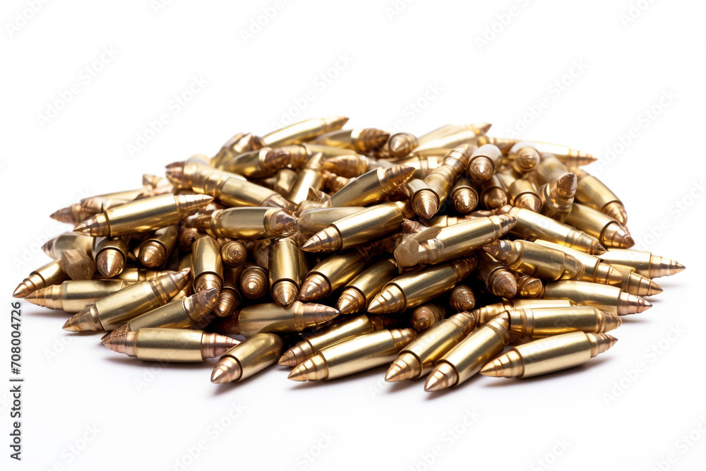 Ammunition isolated on white background created with Generative Ai Ammunition isolated on white background created with Generative Ai