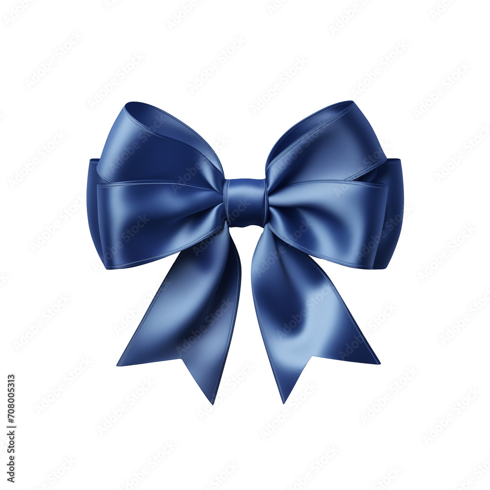 blue bow ribbon on an isolated blue bow ribbon on an isolated