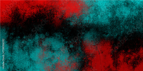 Red Teal grunge surface retro grungy wall background.interior decoration chalkboard background,vivid textured,decay steel,asphalt texture smoky and cloudy.slate texture splatter splashes. 
