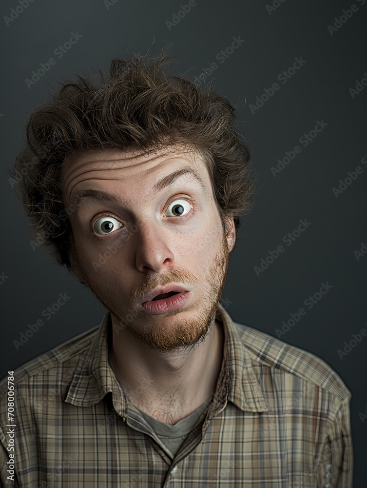 Portrait of a man on a uniform background. Very expressive. Portrait of a man on a uniform background. Very expressive.