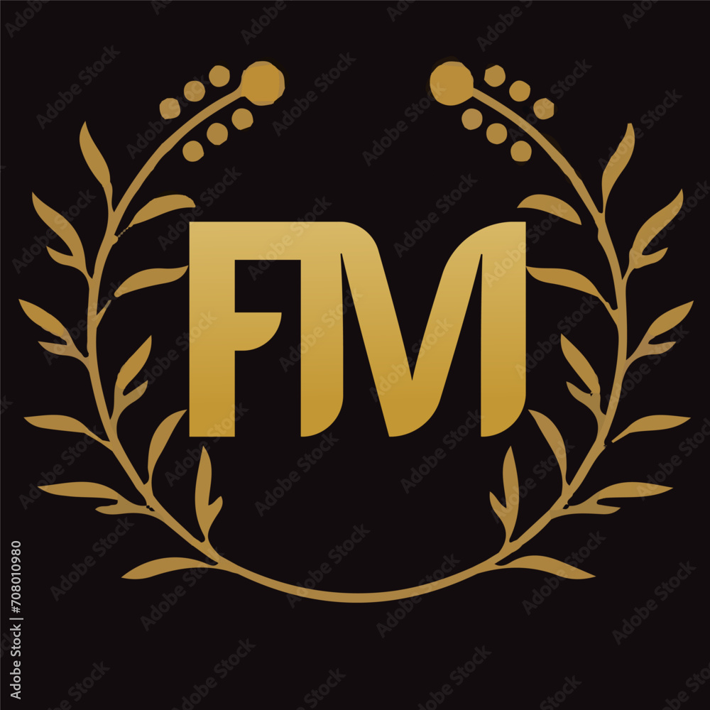 FM letter branding logo design with a leaf..
FM letter branding logo design with a leaf..