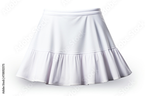 Tennis skirt isolated on white background created with Generative Ai