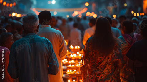 A religious festival with people from different faiths participating together.