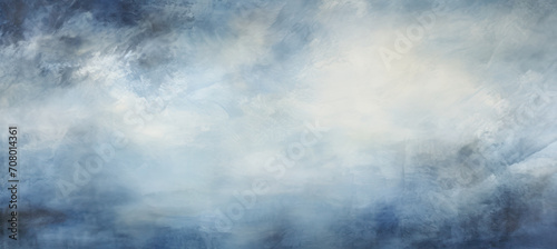 Smokey Canvas  Abstract Tones in Dark Blue and White