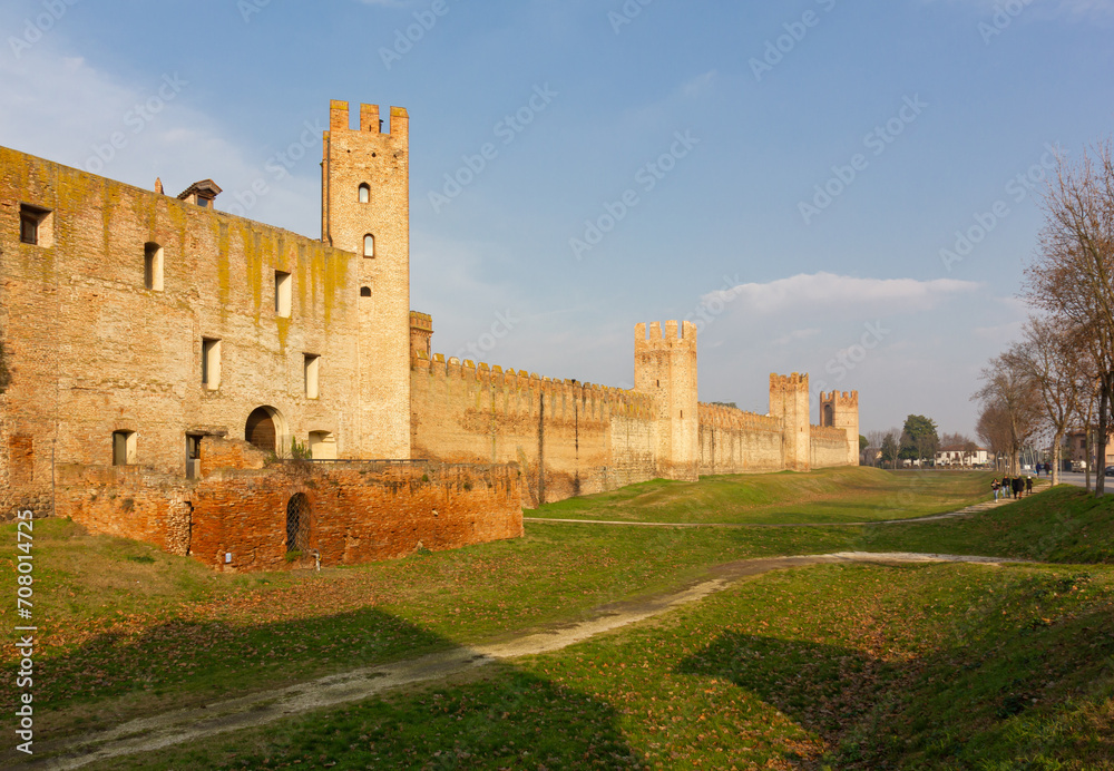 Medieval walls of Montagnana, Italy, amongst the best preserved in Europe