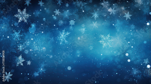 Blue and Azure Winter Wonderland Background