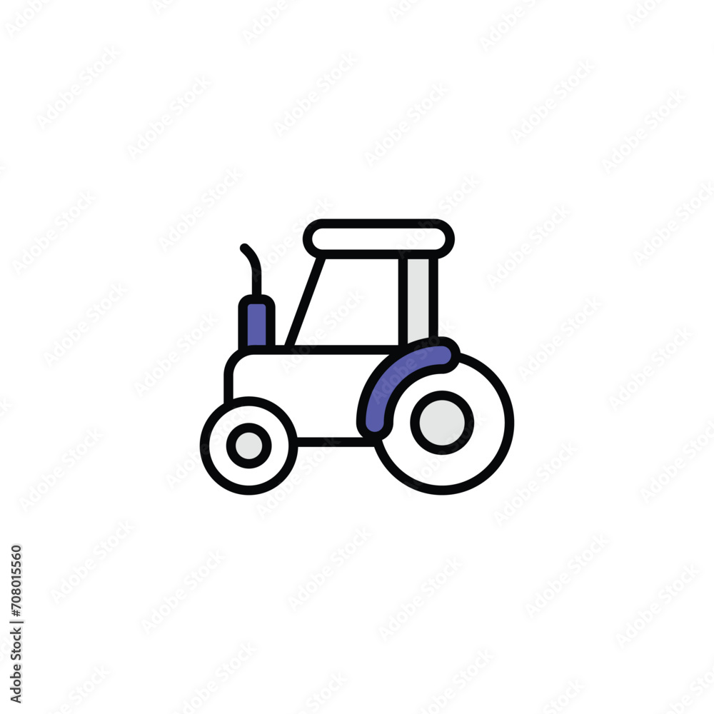 Tractor icon design with white background stock illustration Tractor icon design with white background stock illustration