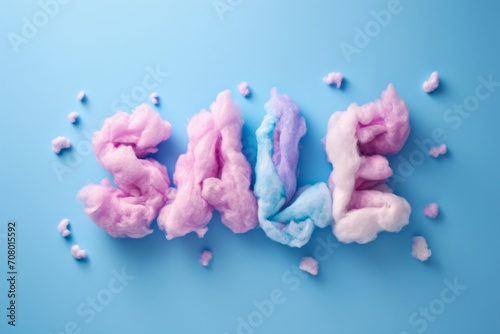The word "SALE" made from cotton candy