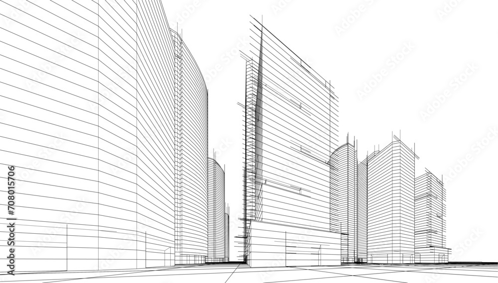 abstract architecture vector 3d illustration abstract architecture vector 3d illustration
