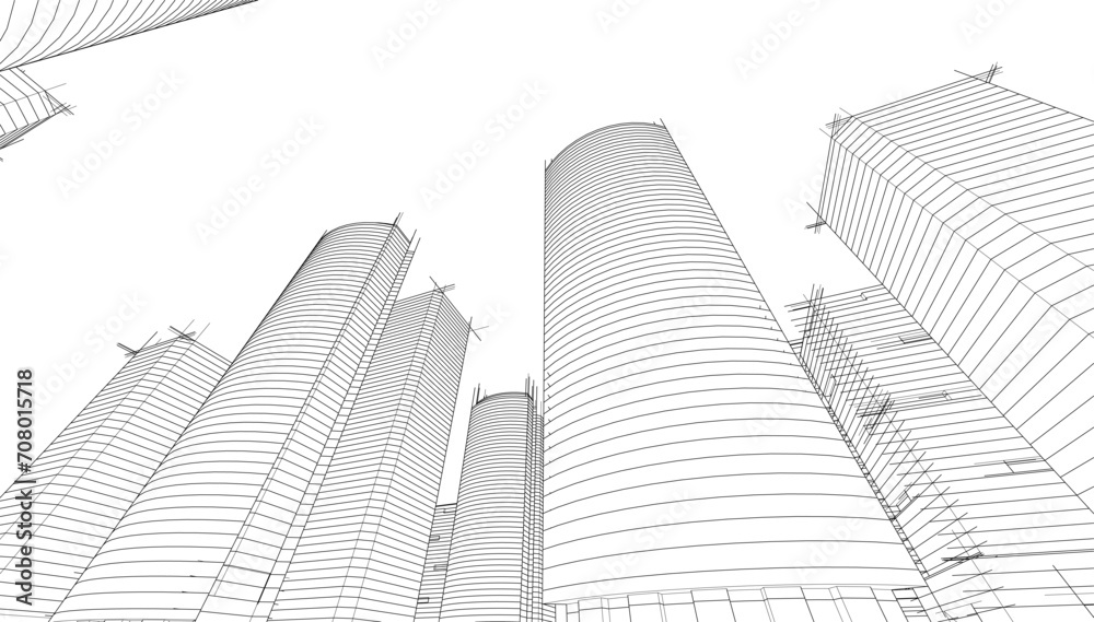 abstract architecture vector 3d illustration abstract architecture vector 3d illustration