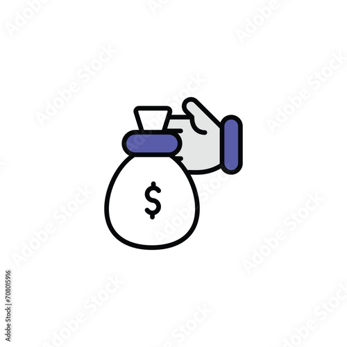 Corruption icon design with white background stock illustration