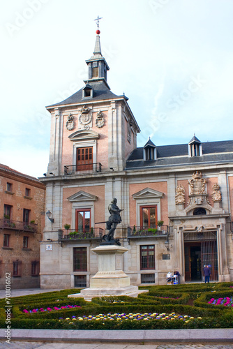Statue of Don lvaro de Bazan at Plaza de la Villa in Madrid, Spain	
 photo
