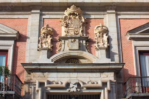 Coat of arms of Old Town Hall (or Casa de La Villa) in Madrid, Spain	
