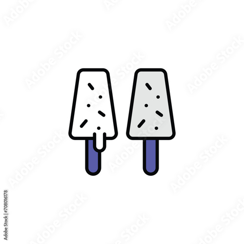 Kulfi icon design with white background stock illustration