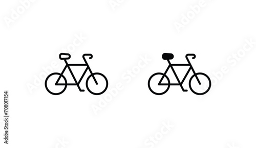 Bicycle icon design with white background stock illustration