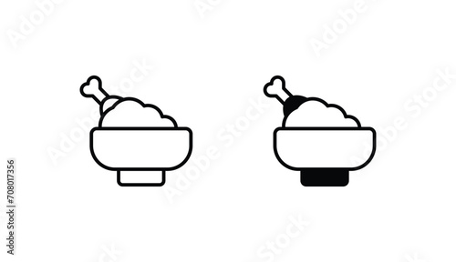 Baryani icon design with white background stock illustration