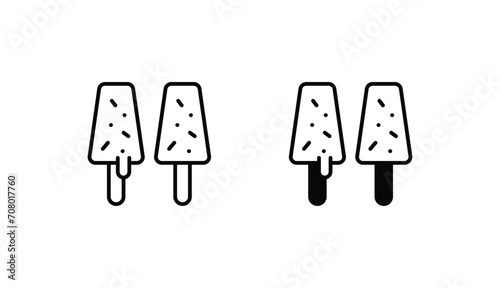 Kulfi icon design with white background stock illustration