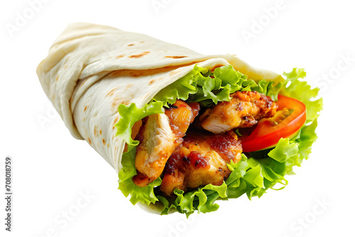 chicken wrap sandwich with salad png
