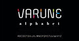 Varune Vector of modern abstract font and alphabet