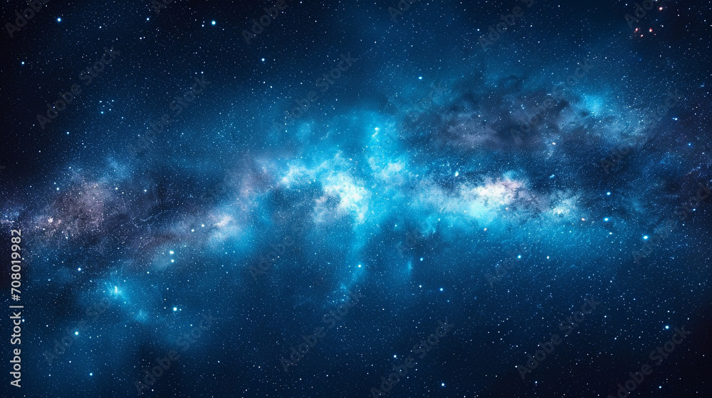 Fototapeta premium A stellar showcase of the Lyra constellation, with the radiant Vega at its center, casting its brilliance over a celestial symphony of stars in the vast night sky.