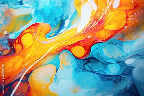 Background of colorful liquid paints