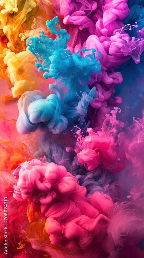 Color symphony. The pigments combine harmoniously to create a fun display. Bright abstract background with colored smoke. Color symphony. The pigments combine harmoniously to create a fun display. Bright abstract background with colored smoke.