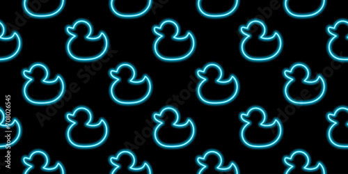 neon ducks seamless pattern  for decoration and design