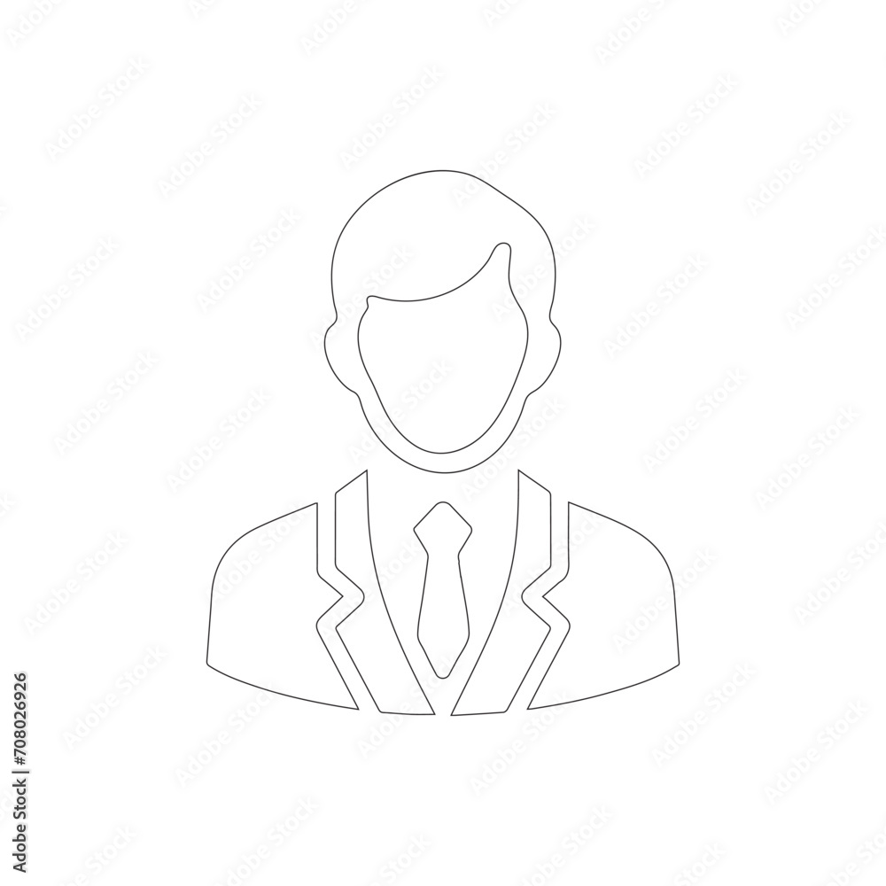 Vector illustration of a man in business