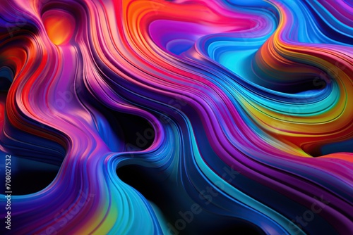 Holographic neon fluid waves