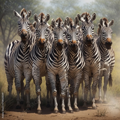 a group of zebra 