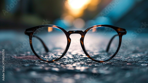 Eyesight-correcting glasses.woman close up