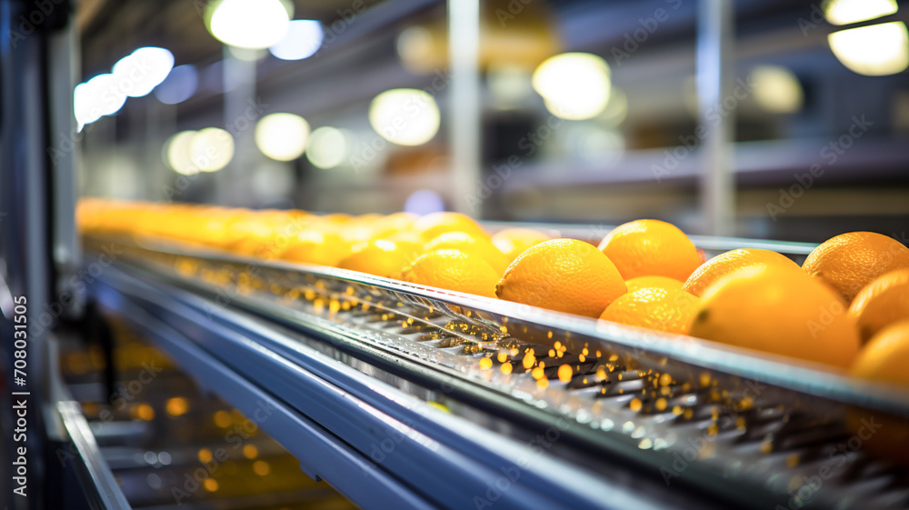 Orange fruits in a modern roll defoliation machine before the washing bath. Citrus fruits in a modern production line.
Orange fruits in a modern roll defoliation machine before the washing bath. Citrus fruits in a modern production line.