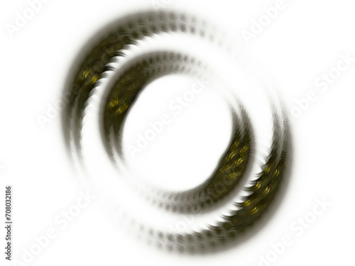 green spiral and white background
