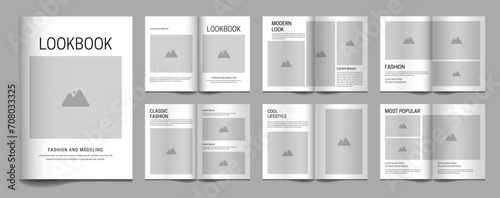12 page fashion magazine template minimalist design