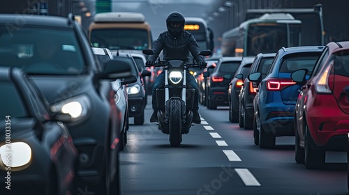 Wallpaper Mural Embarking on daring urban adventures, the motorcyclist conquers the streets with skill and precision. Torontodigital.ca