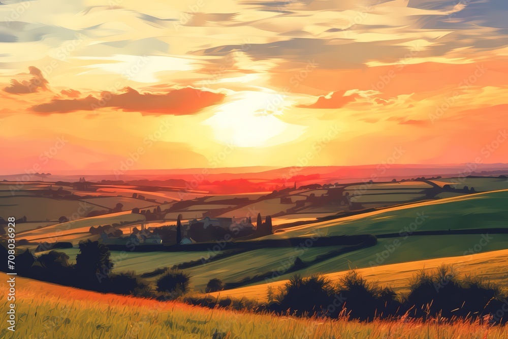 custom made wallpaper toronto digitalsunset over the field