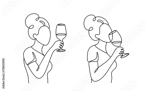 Tasting. Woman. Wineglass. Wine. Sommelier