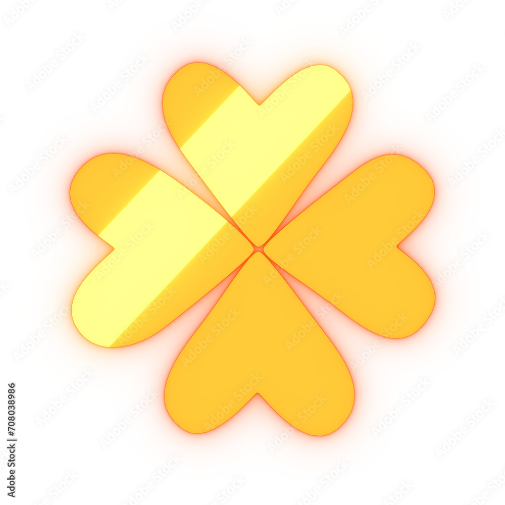 Bright clover on the white background. Bright clover on the white background.