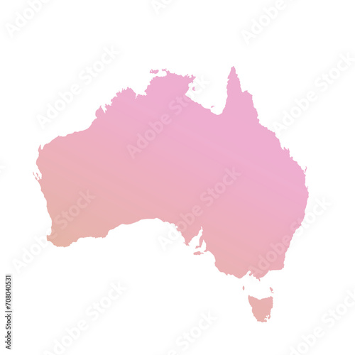 Map of Australian, sign silhouette. World Map Globe. Vector Illustration isolated on white background. African continent