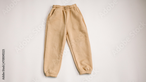 Sport sweatpants isolated on a white background photo