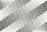Black slant parallel dynamic random gradient stroke speed lines isolated on a white background. Minimalist abstract halftone fast stripes pattern. Geometric vector illustration