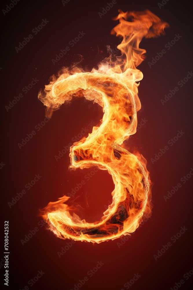fire number 3 made of fire flames. number three symbol. isolated on black. hot red and orange symbol fire number 3 made of fire flames. number three symbol. isolated on black. hot red and orange symbol