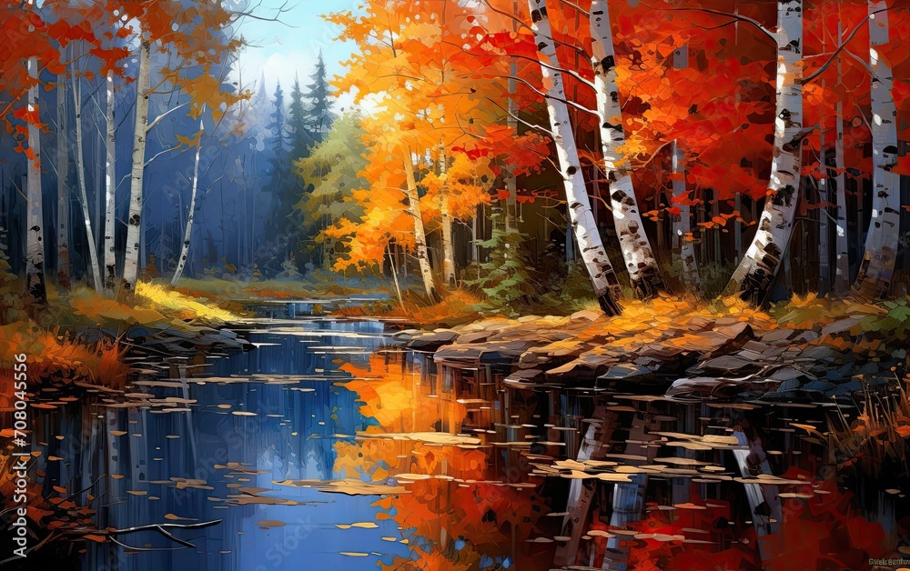 Nature landscape illustration background