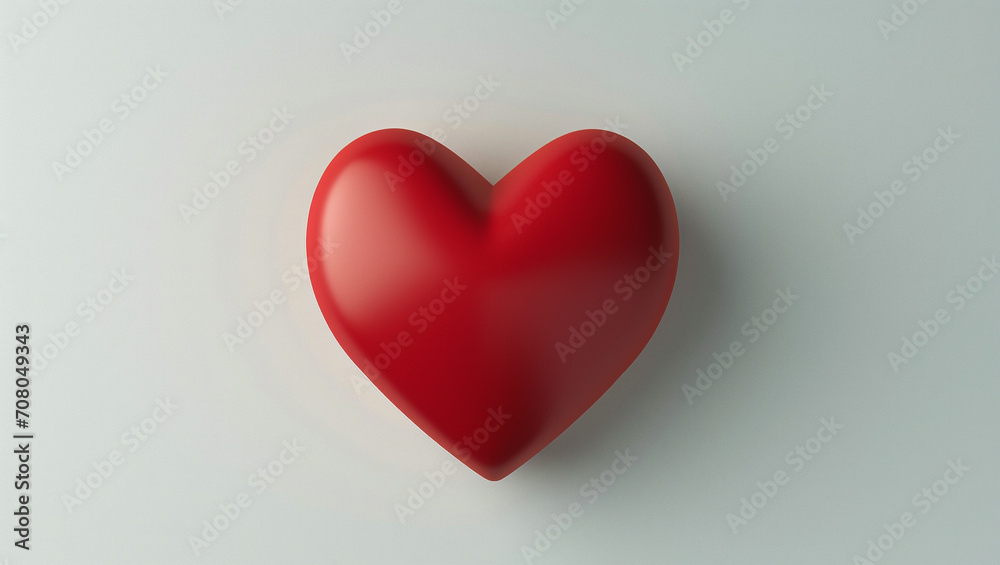 Red heart in the center on a white background. Love, care and relationships. Valentine's Day. Red heart in the center on a white background. Love, care and relationships. Valentine's Day.