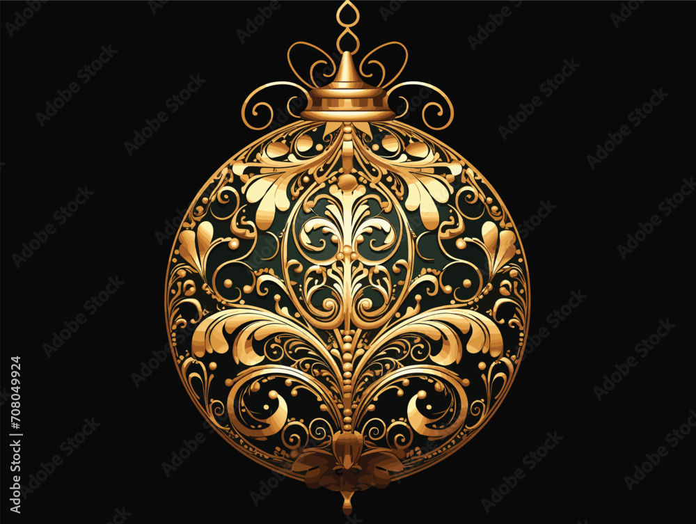 Fototapeta premium golden christmas ball